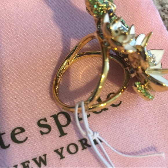 NWT Kate Spade Swamped Pave Alligator Ring Size 7 - Picture 9 of 11